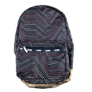 LeSportsac Basic Backpack, Blue, Medium, Wipe Clean, Lightweight, Balance Beam